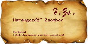 Harangozó Zsombor névjegykártya